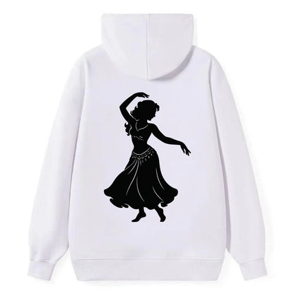 Belly dancer graceful gesture - Classic Pullover Hoodie - White