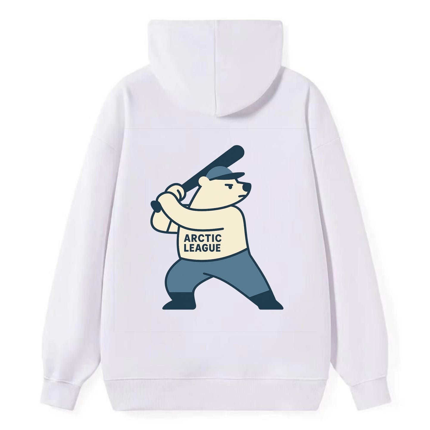 Polar Bear Baseball MVP - Classic Pullover Hoodie - White