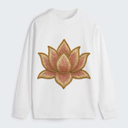 Lotus Flower - Classic Long Sleeve Shirt - White