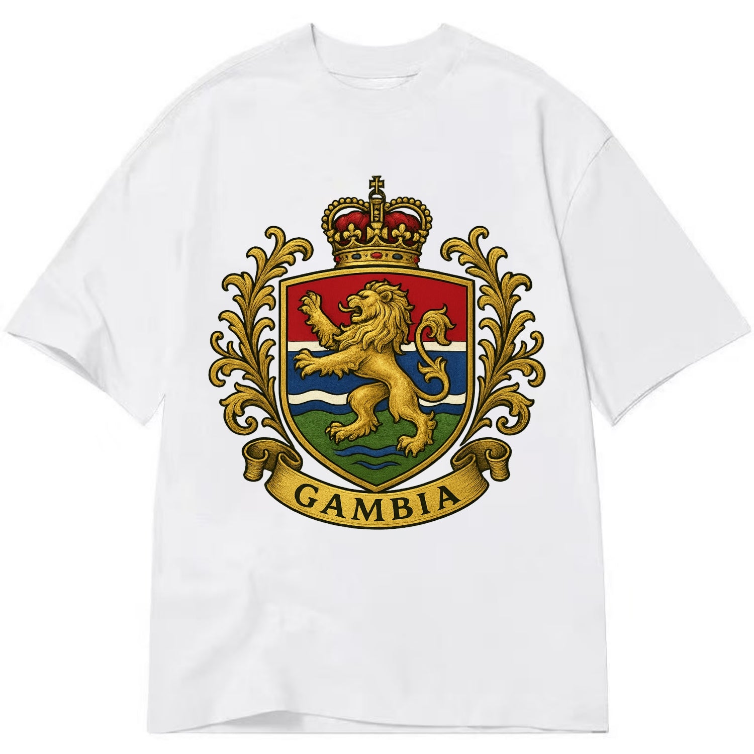 Gambia Heritage Badge  - Classic T-shirt - White