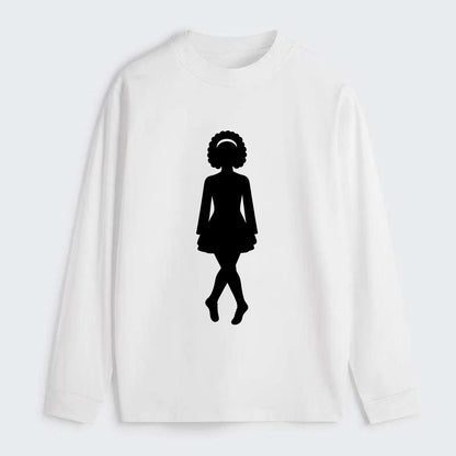 Irish step dancer traditional pose - Classic Long Sleeve Shirt - White