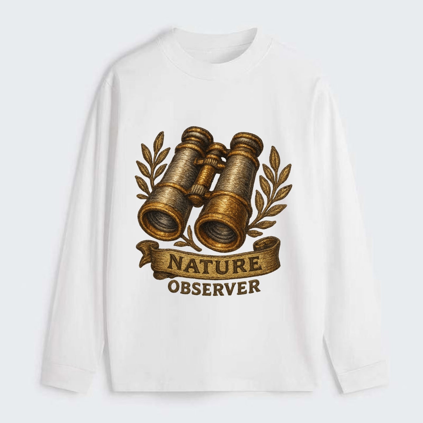 Binoculars for birdwatching - nature observer - Classic Long Sleeve Shirt - White