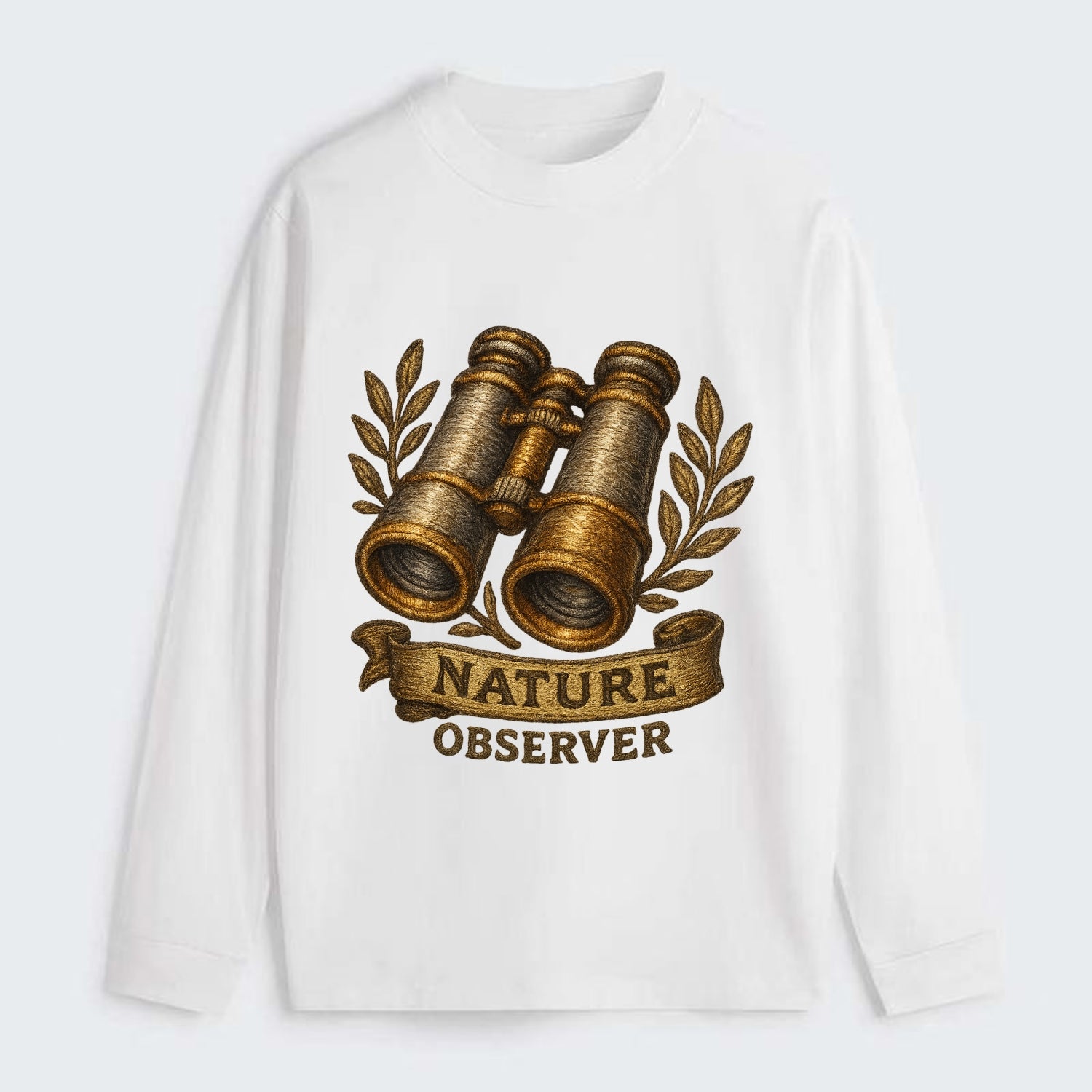 Binoculars for birdwatching - nature observer - Classic Long Sleeve Shirt - White