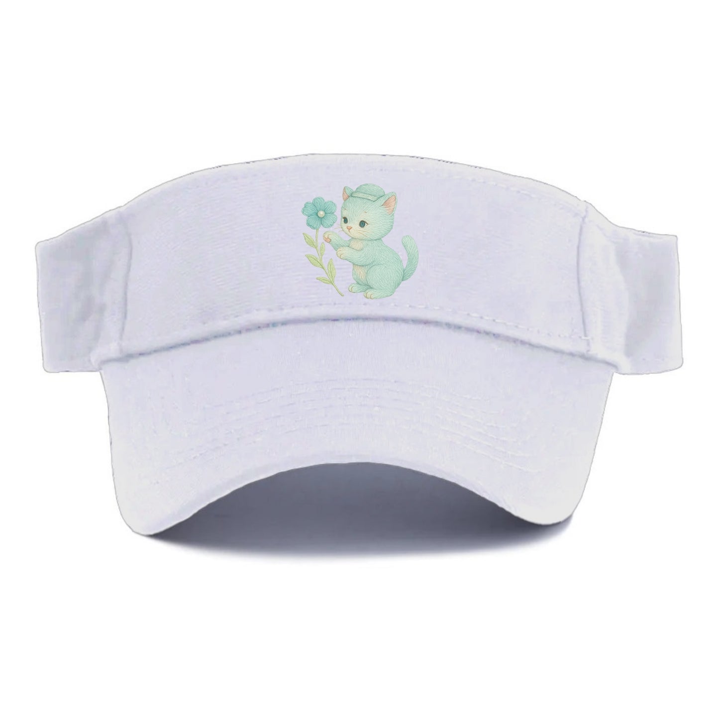 Aqua Kitten - Visor - White