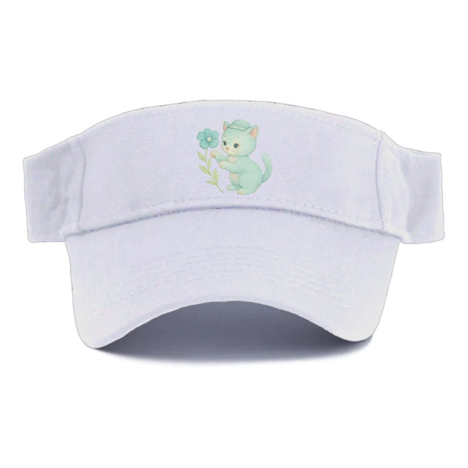 Aqua Kitten - Visor - White