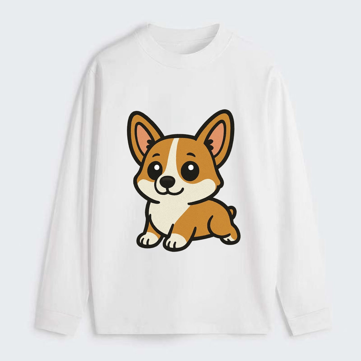 Corgi - Sploot lying position - Classic Long Sleeve Shirt - White