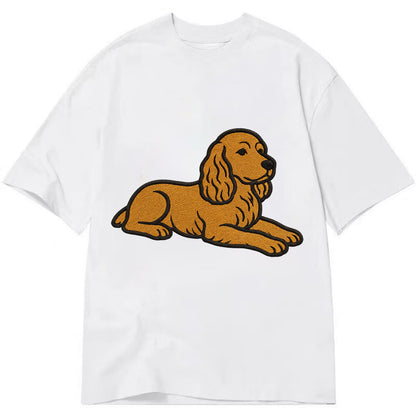Cocker Spaniel - Golden colored relaxed Classic T-shirt - White