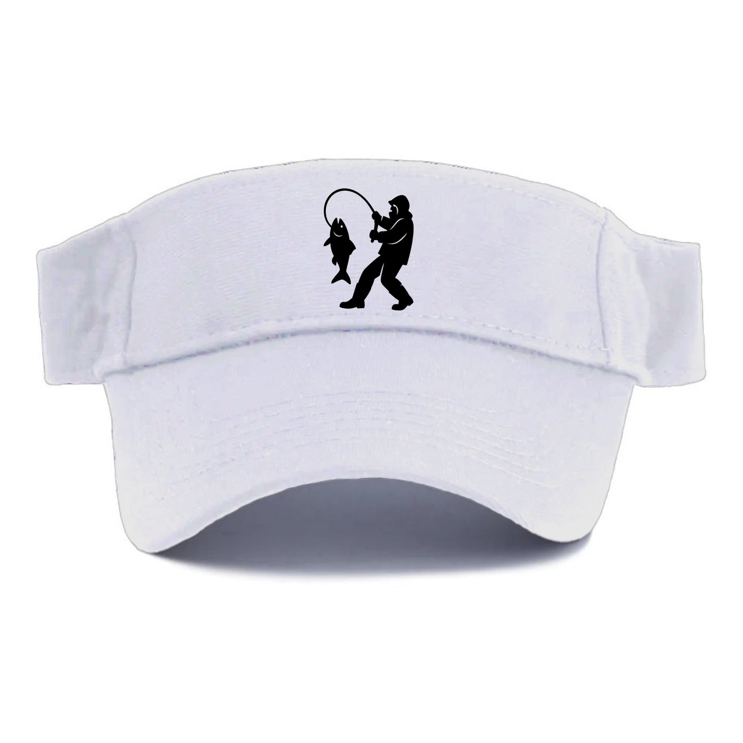 Alaskan fisherman hauling catch - Visor - White