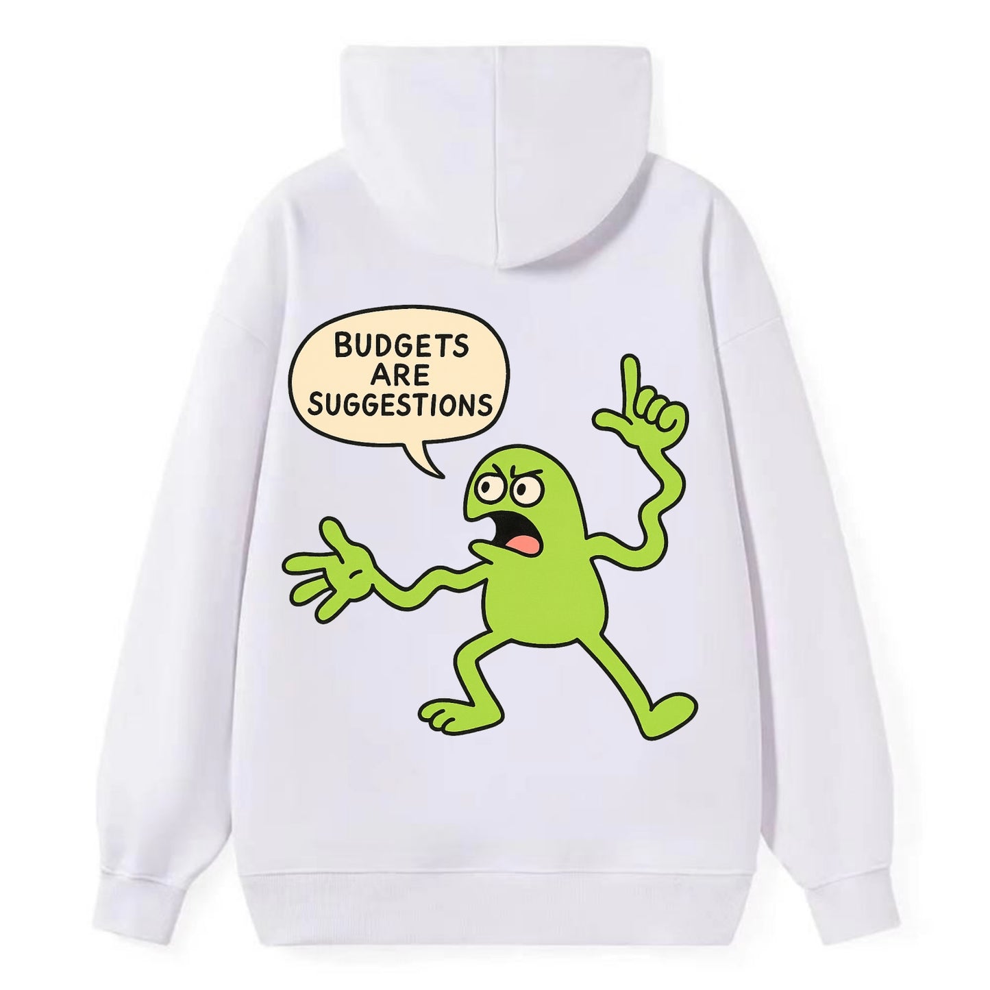 BUDGETS ARE SUGGESTIONS | Rebellious calculator - Classic Pullover Hoodie - White