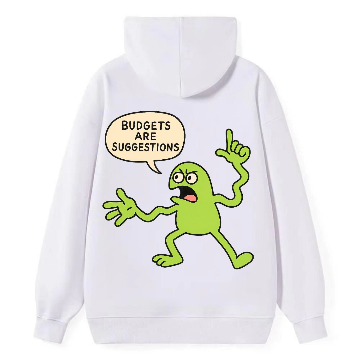 BUDGETS ARE SUGGESTIONS | Rebellious calculator - Classic Pullover Hoodie - White