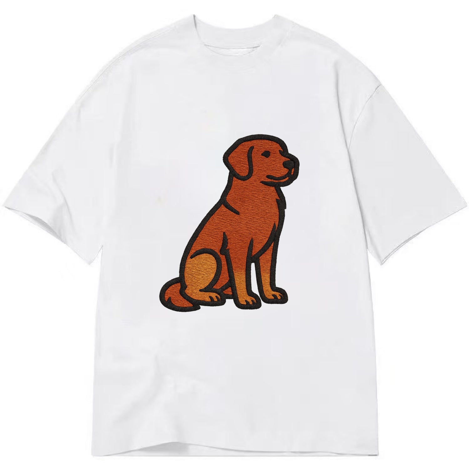 Nova Scotia Duck Tolling Retriever - Red embroidered pose - Classic T-shirt - White