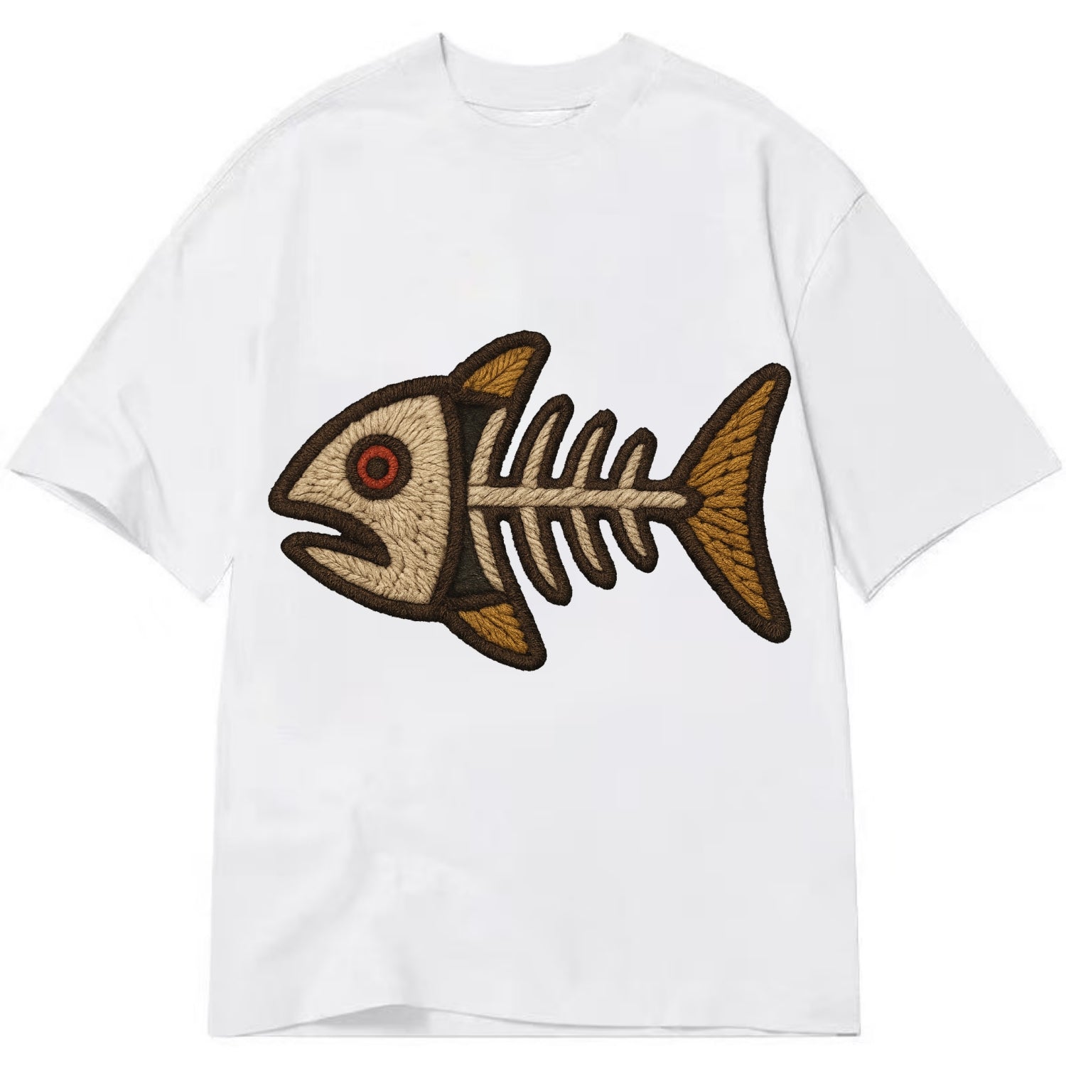 Fish Skeleton  - Classic T-shirt - White