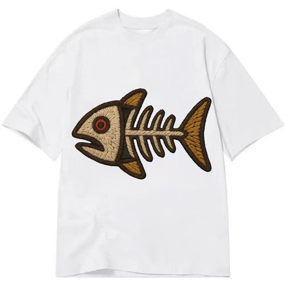 Fish Skeleton  - Classic T-shirt - White