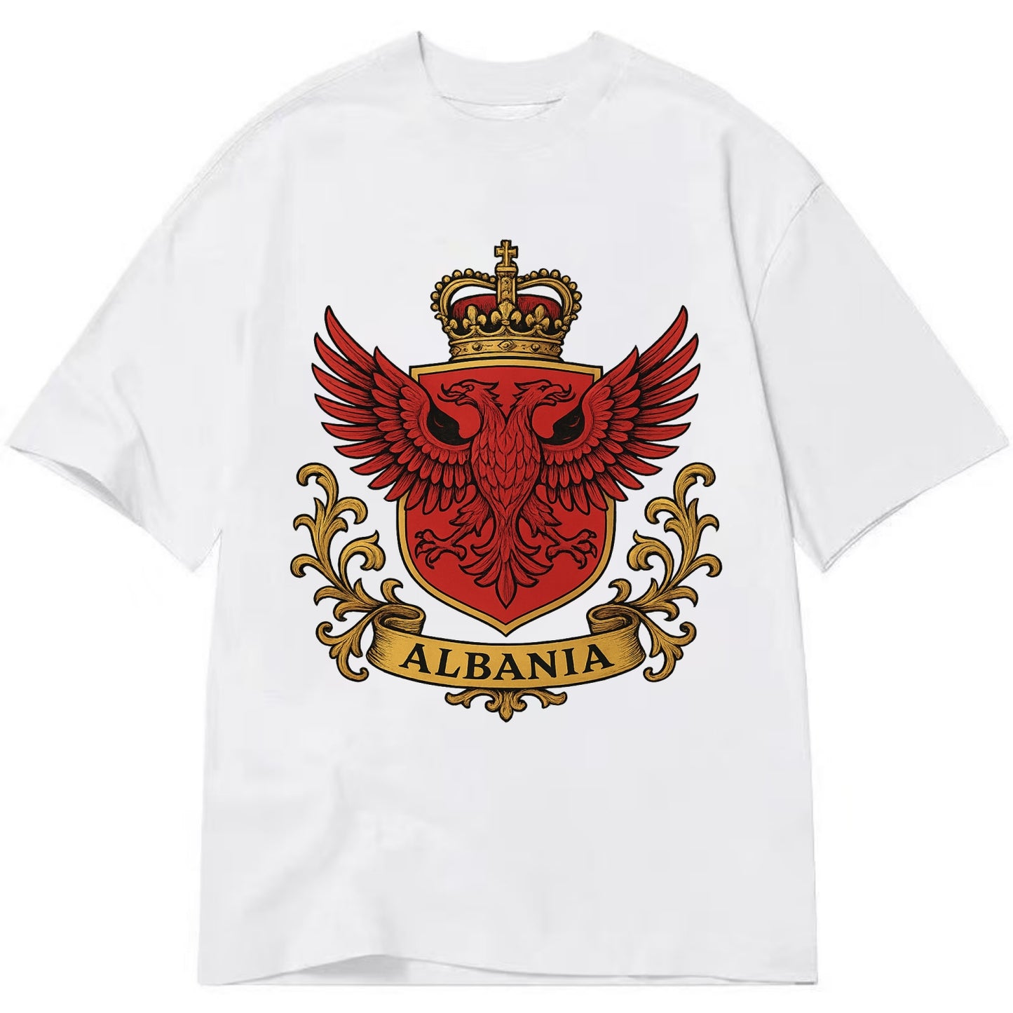 Albania Heritage Badge  - Classic T-shirt - White