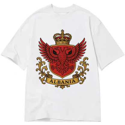 Albania Heritage Badge  - Classic T-shirt - White