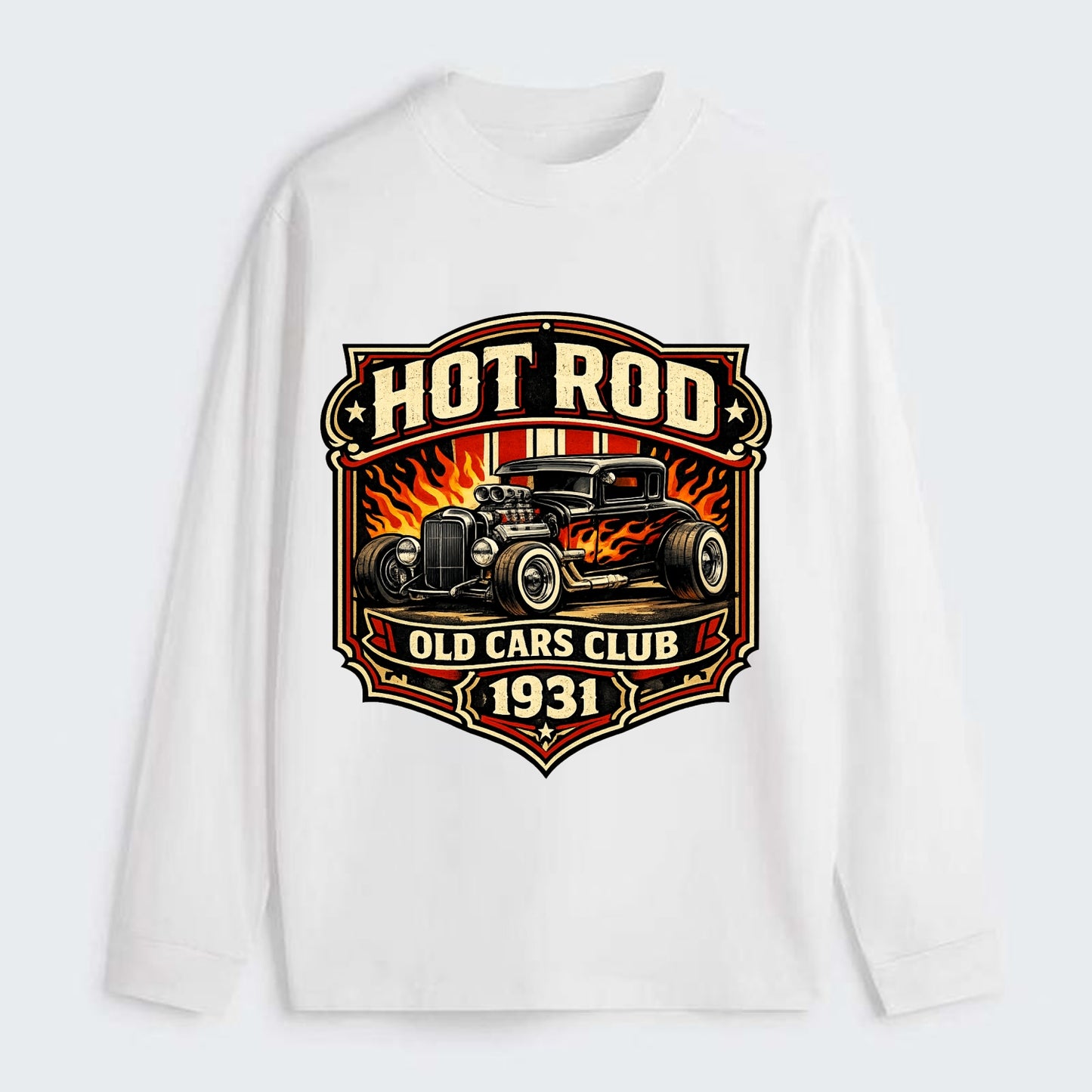 Hot Rod Club 1931 - Classic Long Sleeve Shirt - White