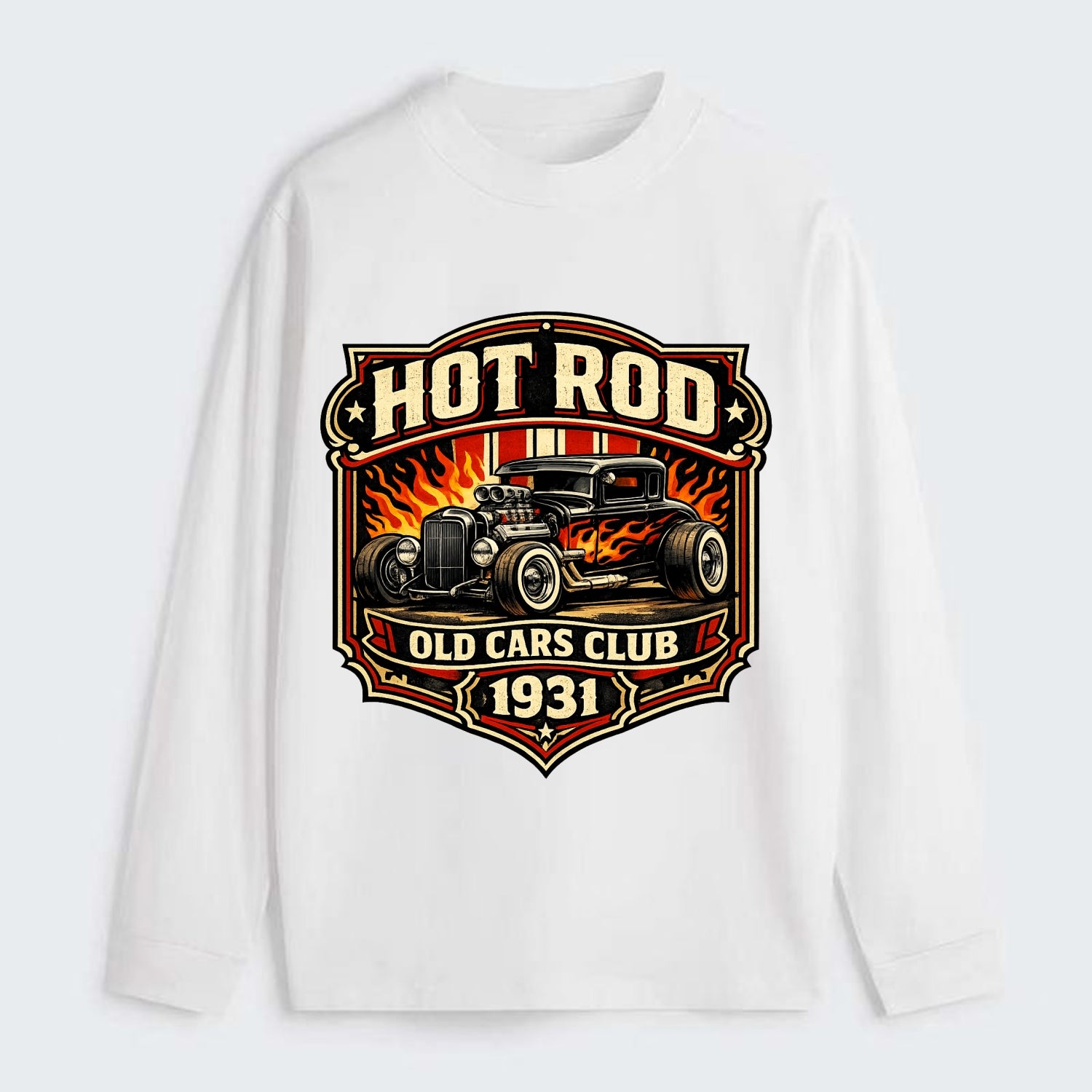 Hot Rod Club 1931 - Classic Long Sleeve Shirt - White