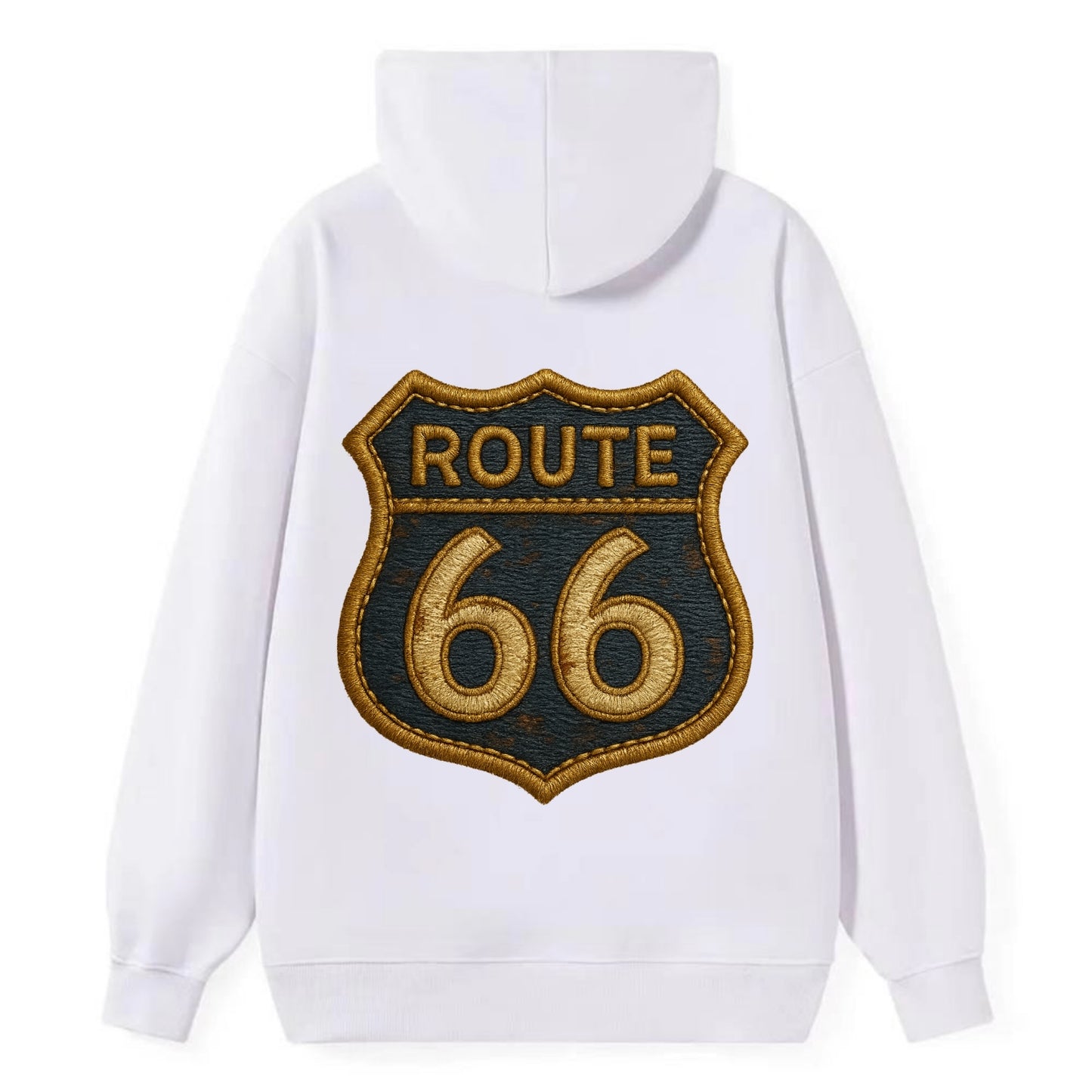 Route 66  - Classic Pullover Hoodie - White