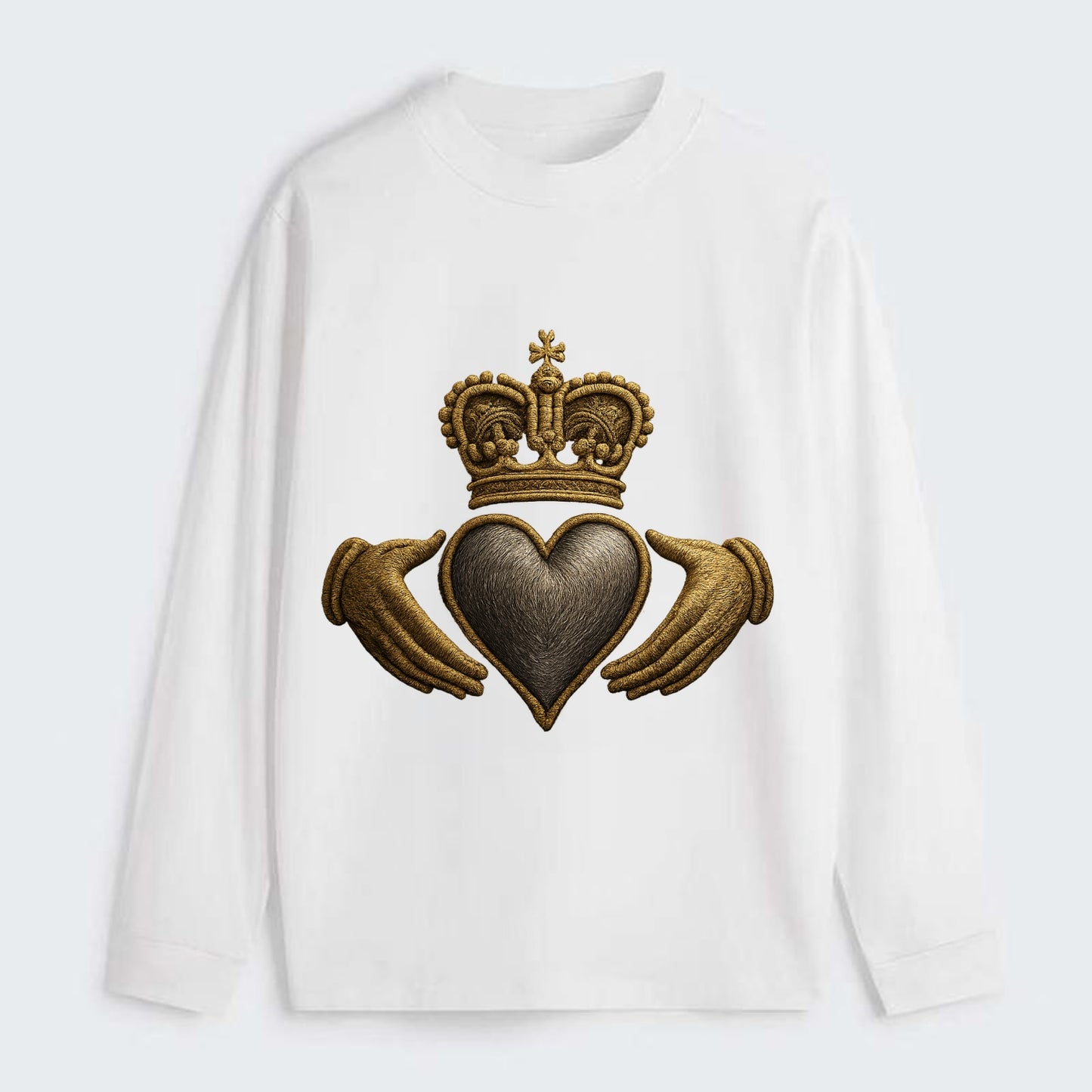Claddagh Symbol  - Classic Long Sleeve Shirt - White