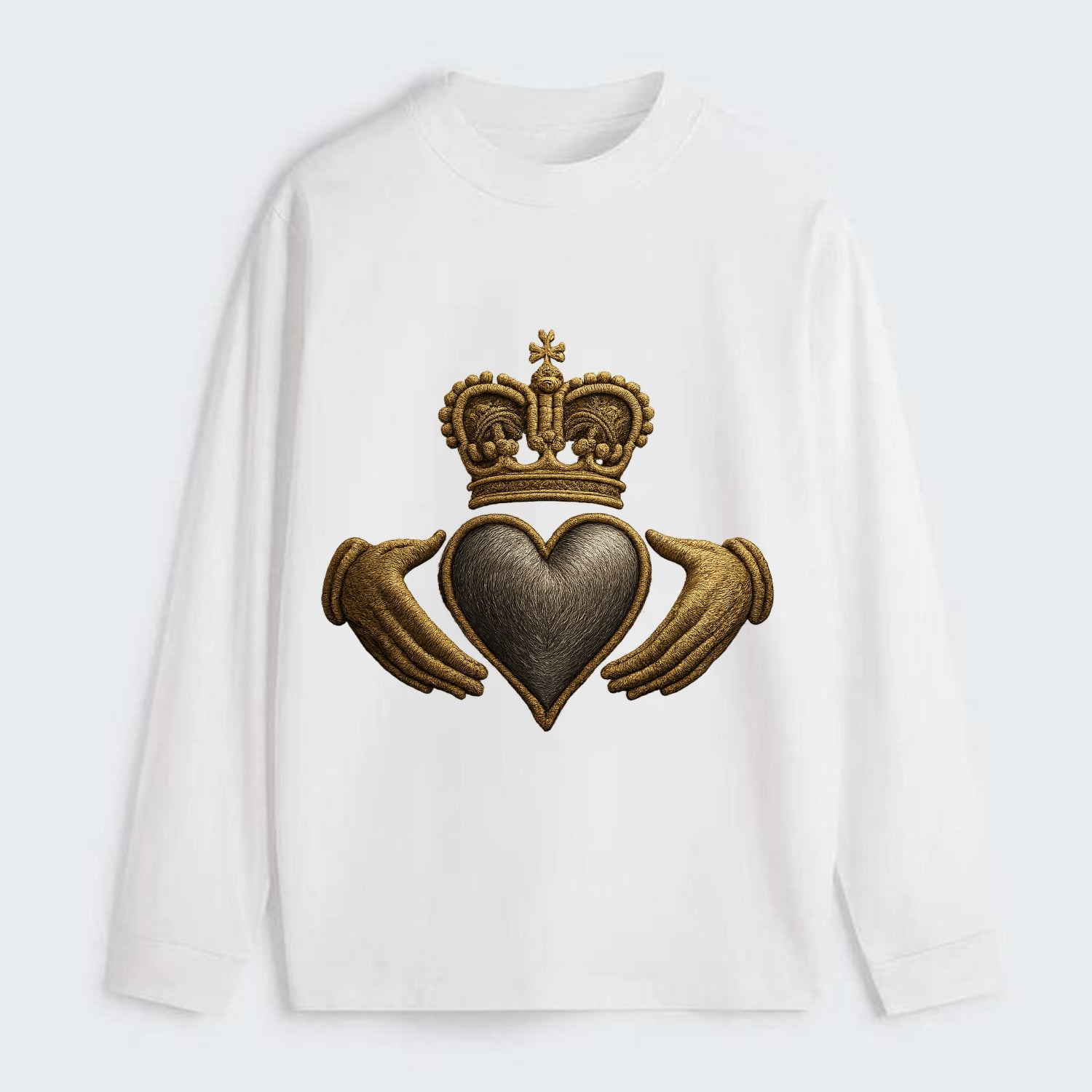 Claddagh Symbol  - Classic Long Sleeve Shirt - White
