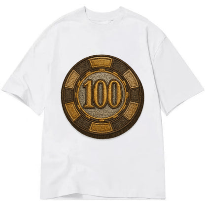 Poker Chip  - Classic T-shirt - White