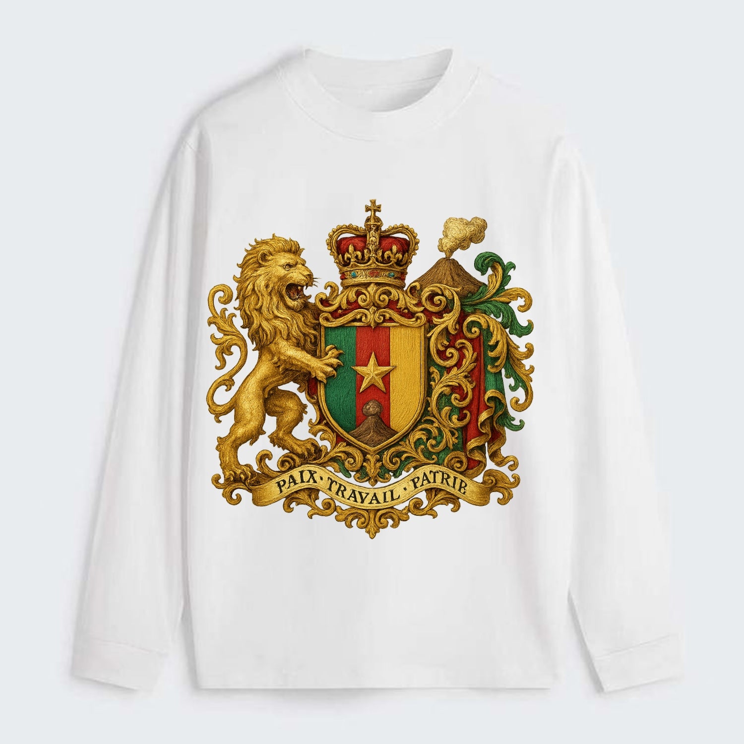 Cameroon Royal Logo  - Classic Long Sleeve Shirt - White