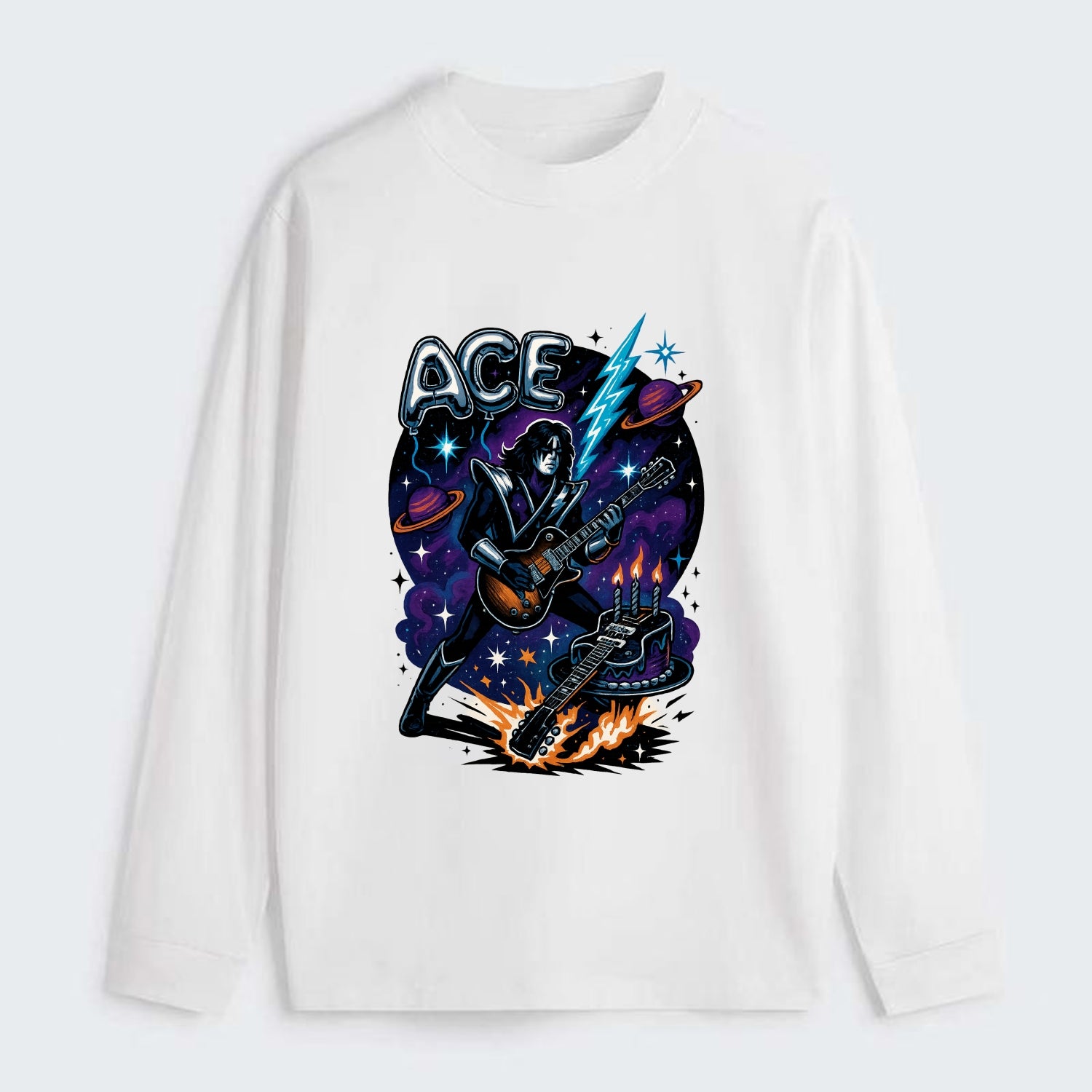 Ace Birthday Celebration - Classic Long Sleeve Shirt - White