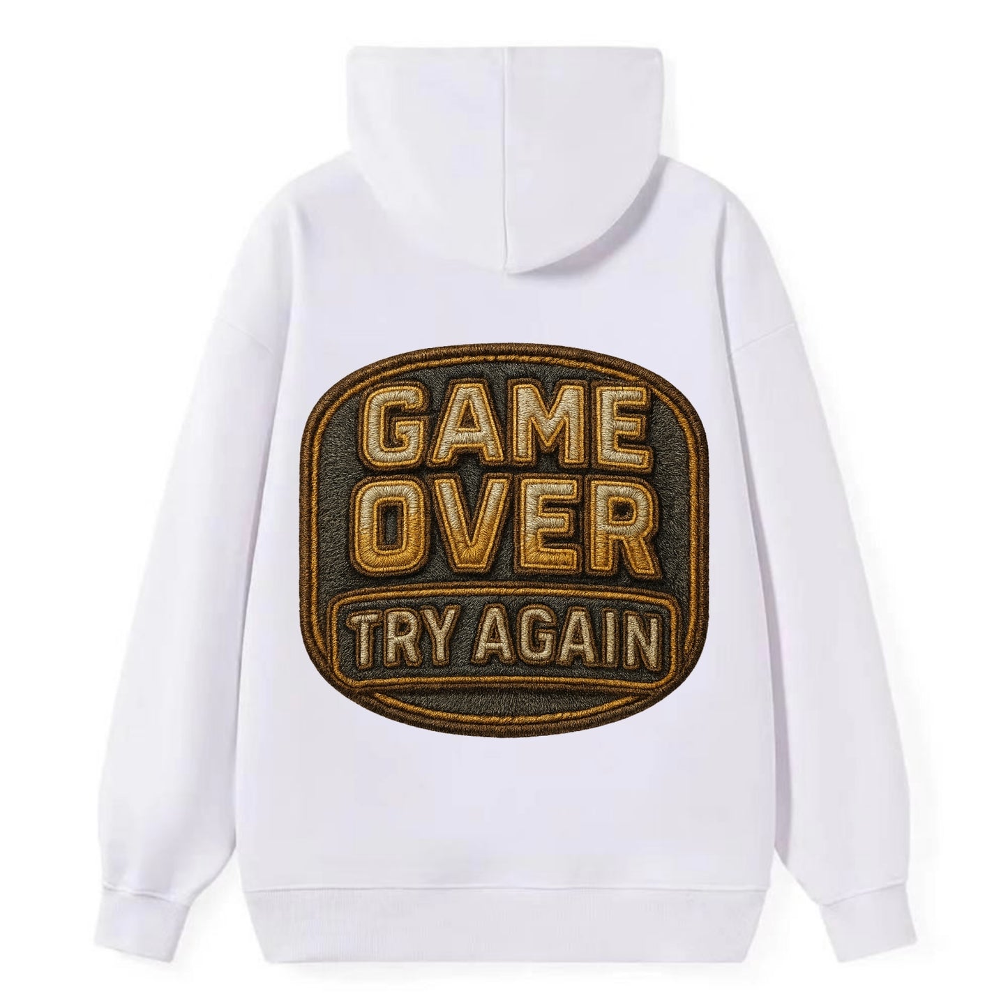Game Over Try Again  - Classic Pullover Hoodie - White