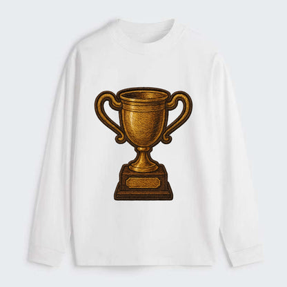 Trophy Cup  - Classic Long Sleeve Shirt - White
