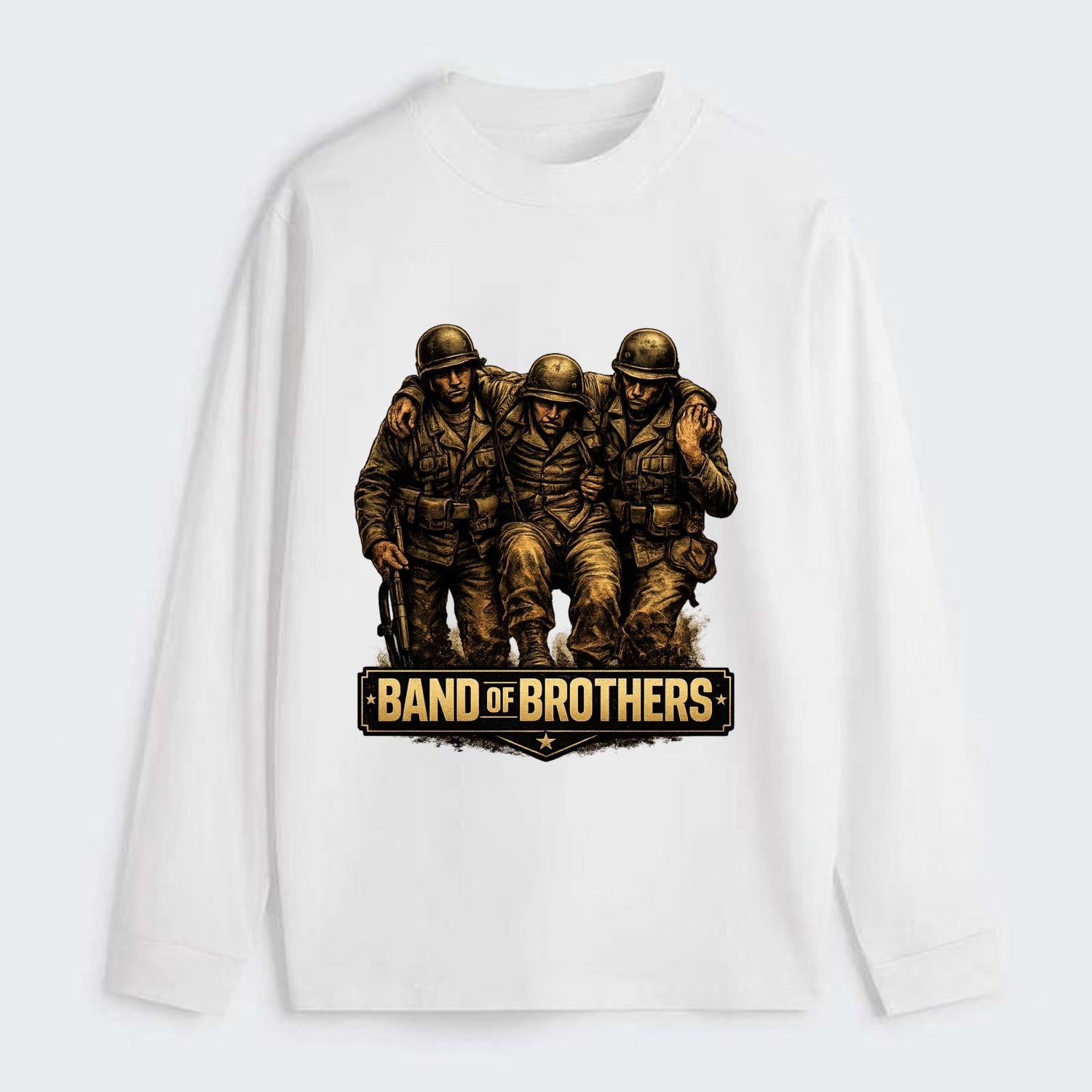 Band Of Brothers - Classic Long Sleeve Shirt - White
