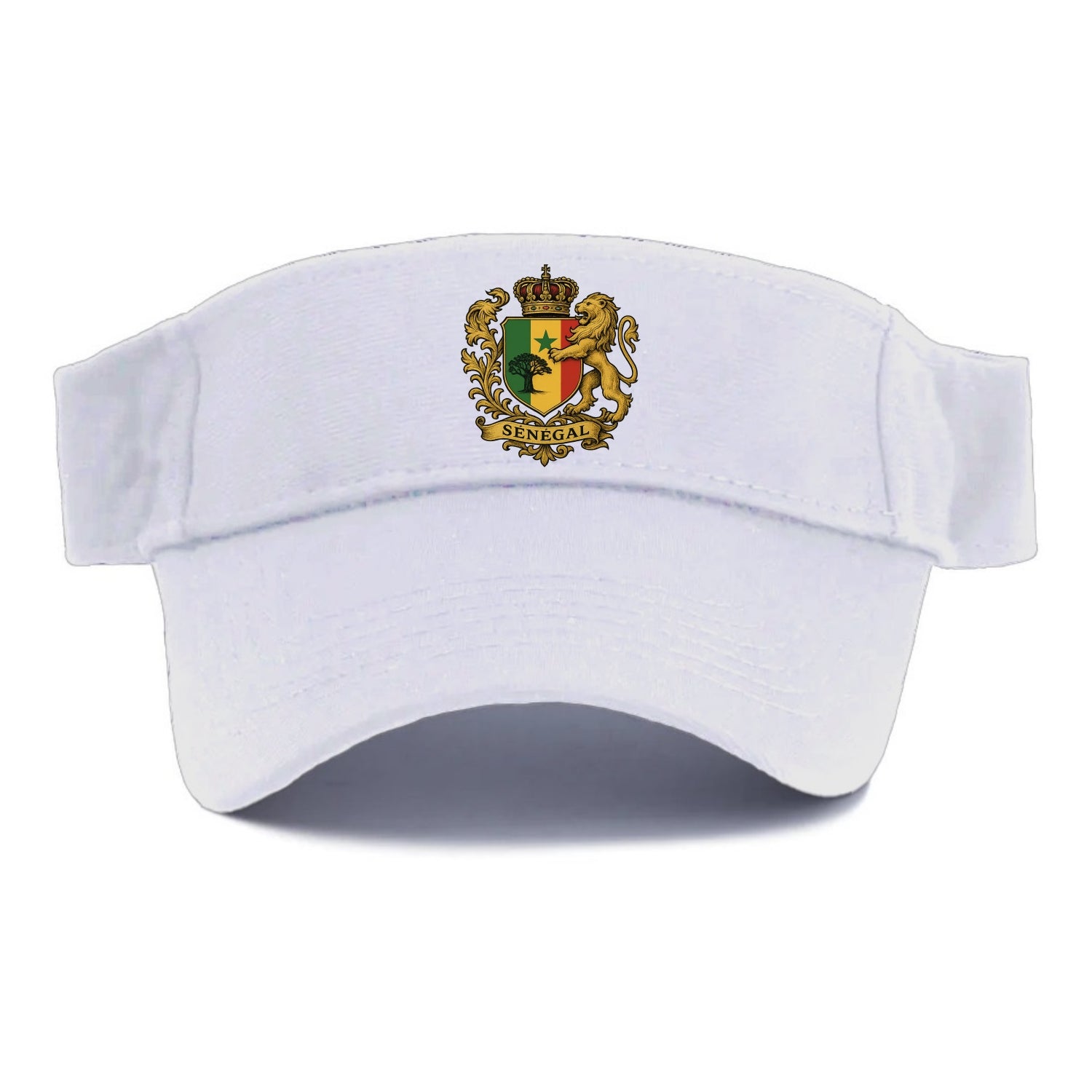 Senegal Lion Emblem  - Visor - White