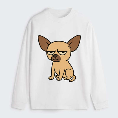 The Chihuahua Judging Silently - Classic Long Sleeve Shirt - White