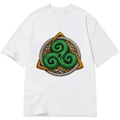 Spiral Knot Triskele - Classic T-shirt - White