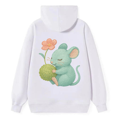 Mint Mouse - Classic Pullover Hoodie - White