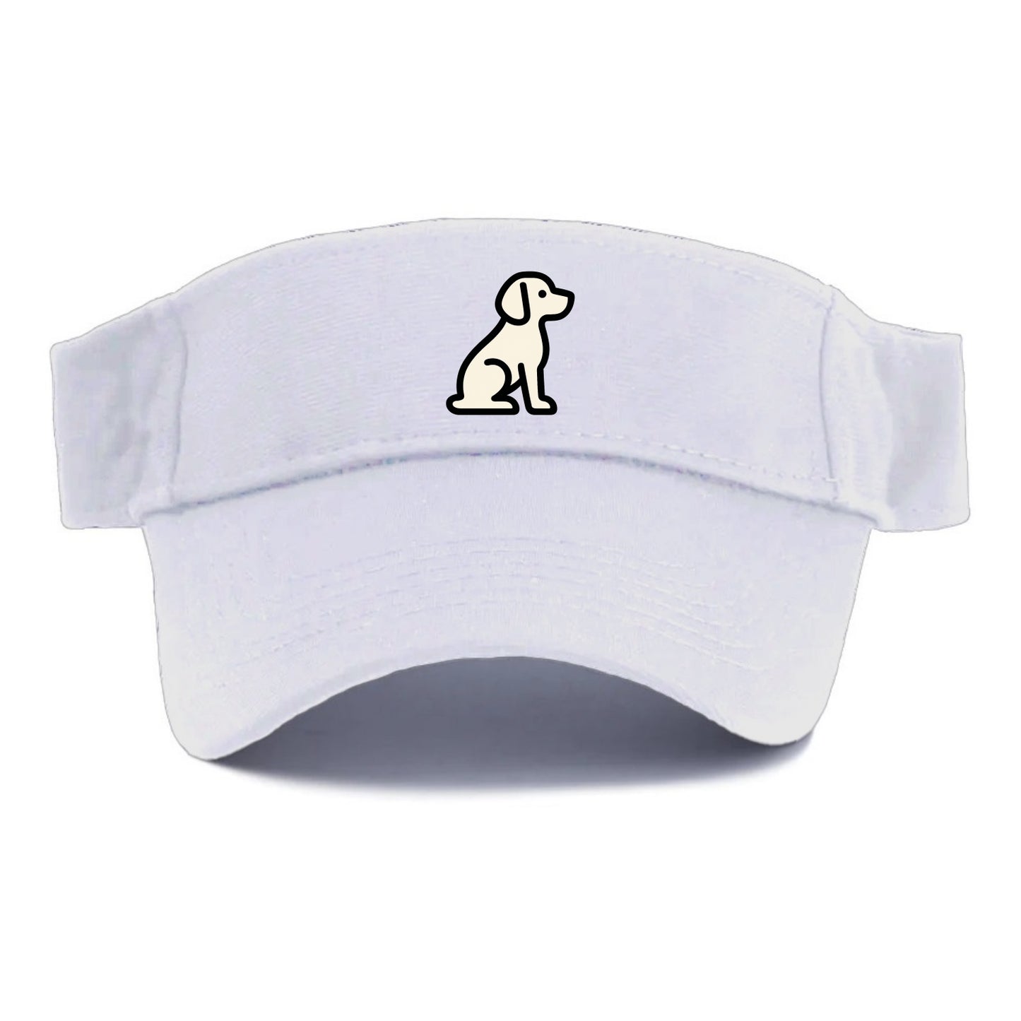 Beagle - Modern minimal sitting pose wit - Visor - White