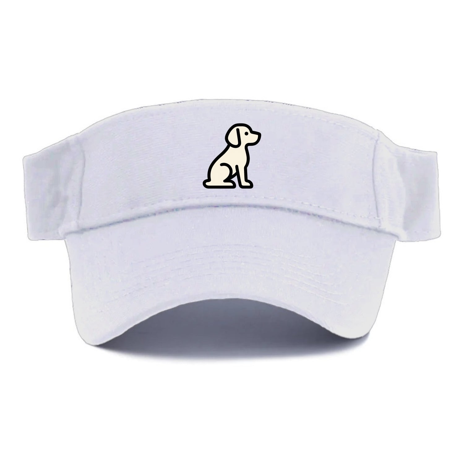 Beagle - Modern minimal sitting pose wit - Visor - White
