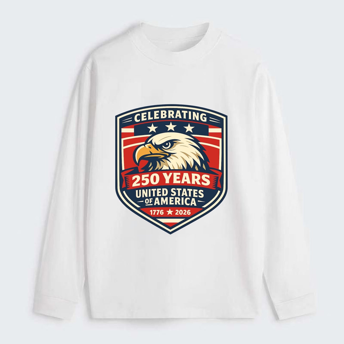 Heritage Eagle Emblem - Classic Long Sleeve Shirt - White