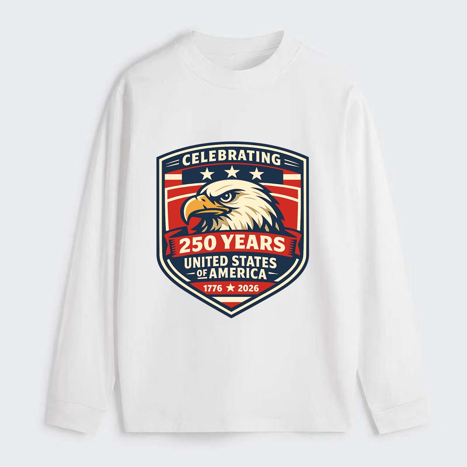 Heritage Eagle Emblem - Classic Long Sleeve Shirt - White