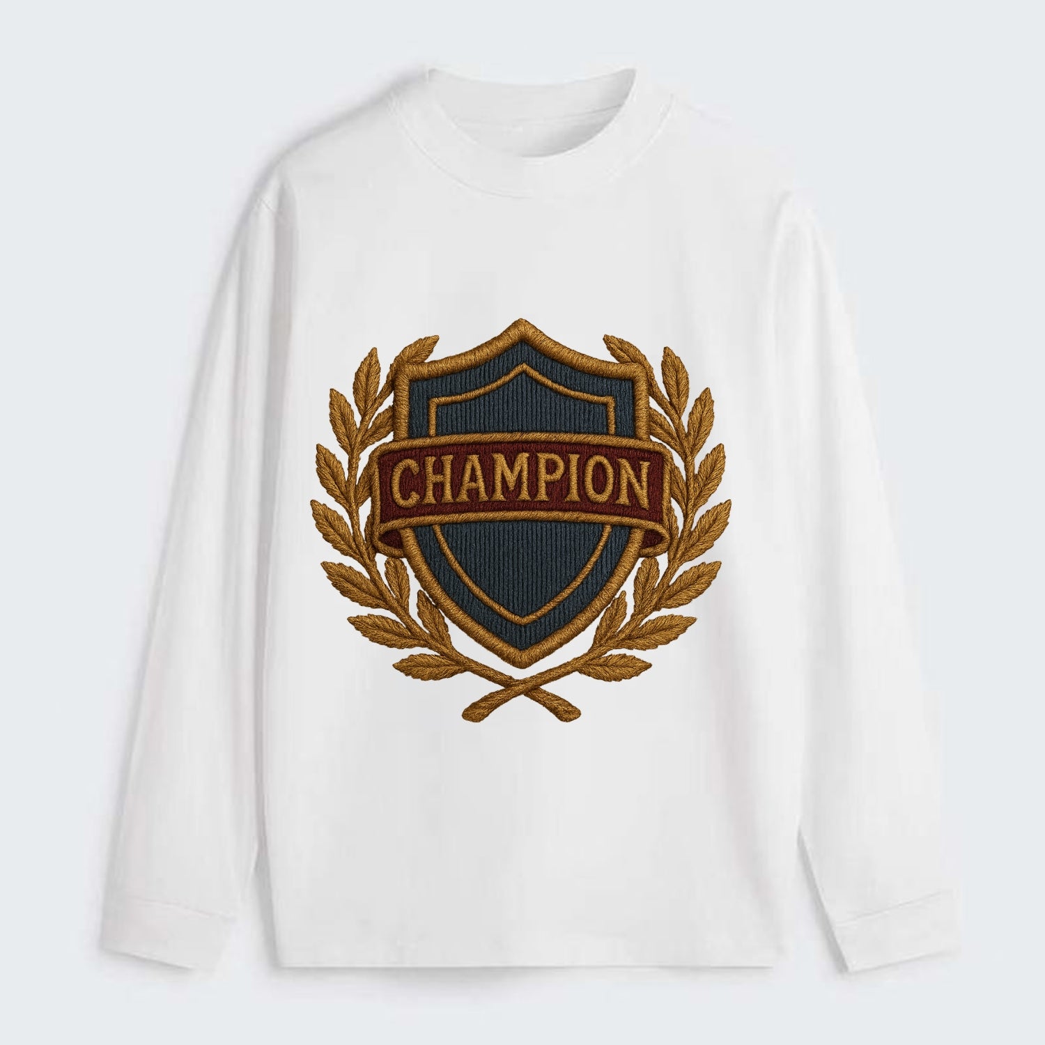 Champion Shield  - Classic Long Sleeve Shirt - White