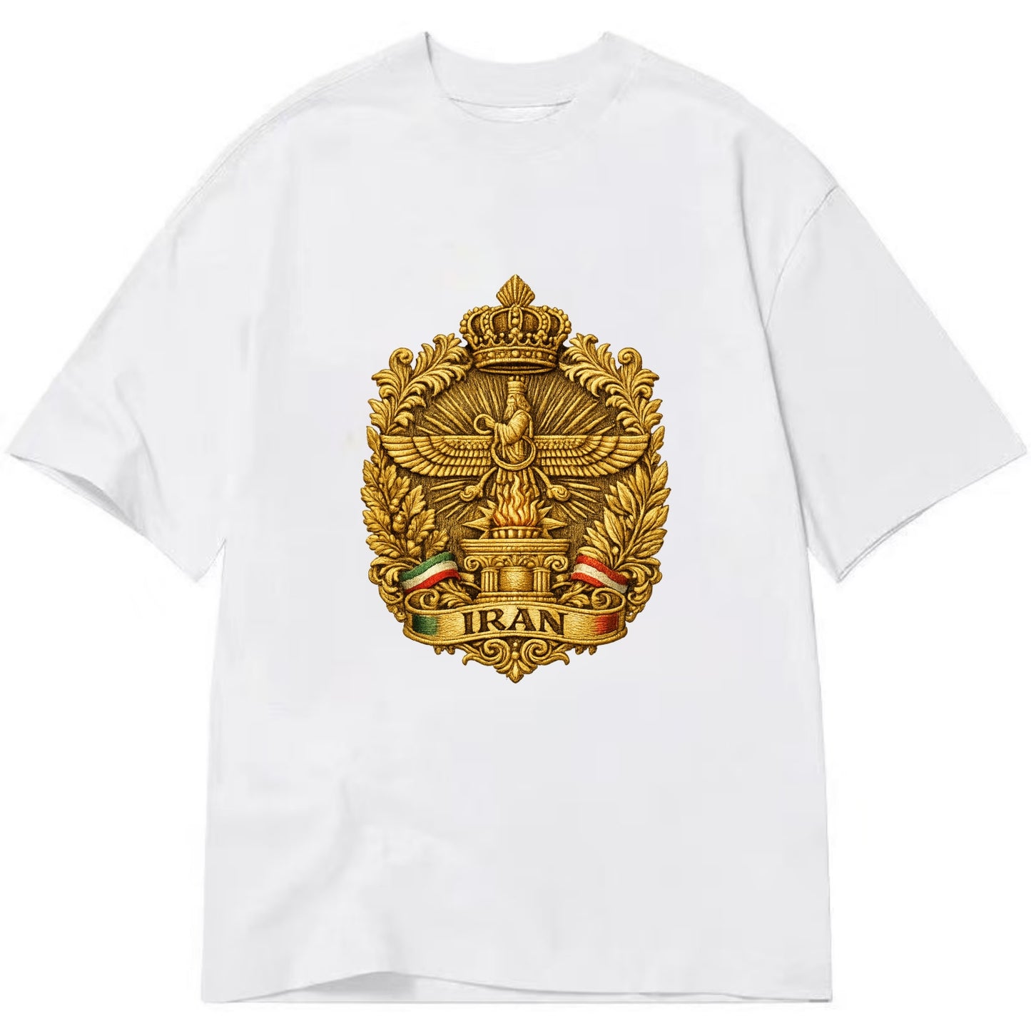 Iran Fire Temple Emblem - Classic T-shirt - White