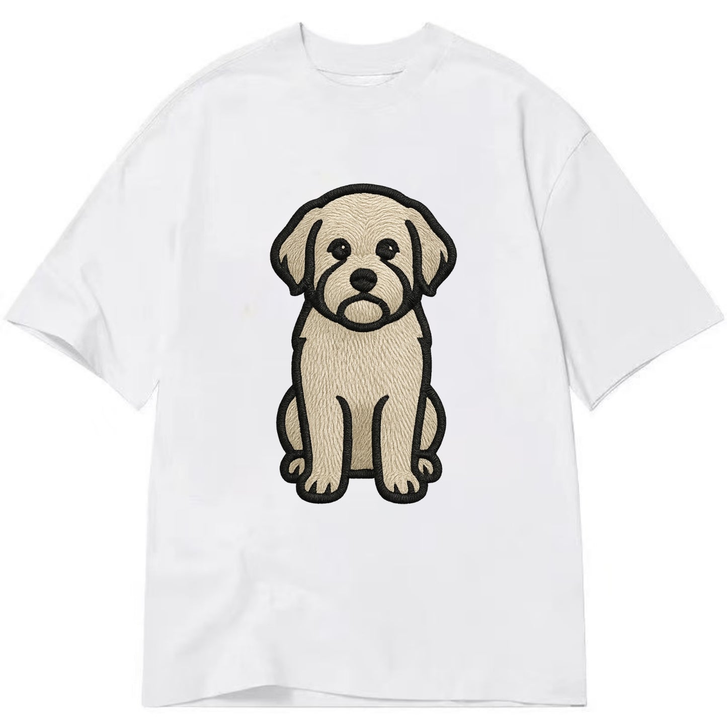 Havanese - Cream colored sitting pose - Classic T-shirt - White