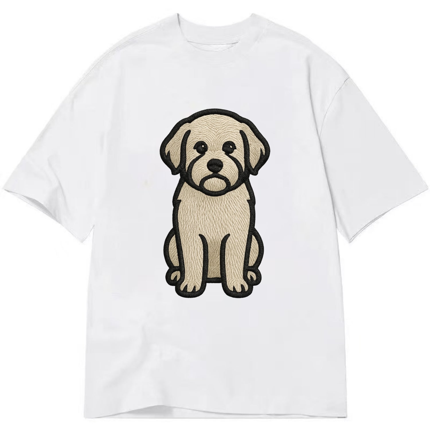 Havanese - Cream colored sitting pose - Classic T-shirt - White