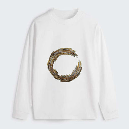 Enso Circle - Classic Long Sleeve Shirt - White