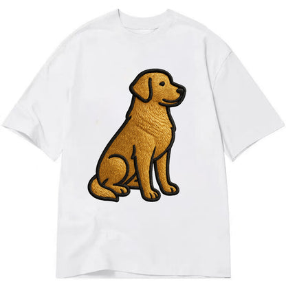 Golden Retriever - Contemporary geometri - Classic T-shirt - White