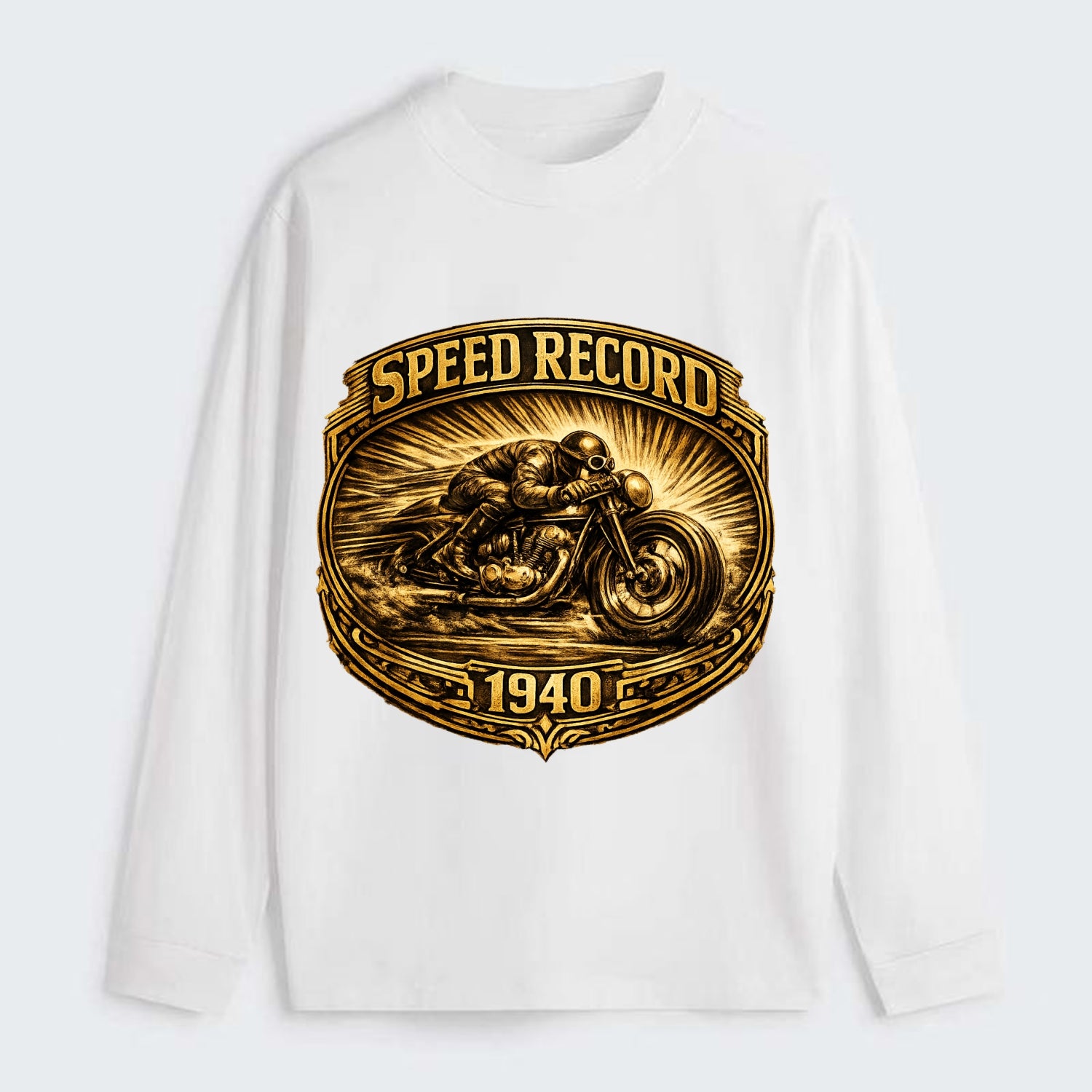Speed Record Racer - Classic Long Sleeve Shirt - White