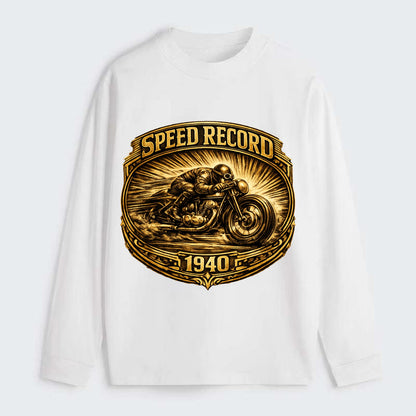 Speed Record Racer - Classic Long Sleeve Shirt - White