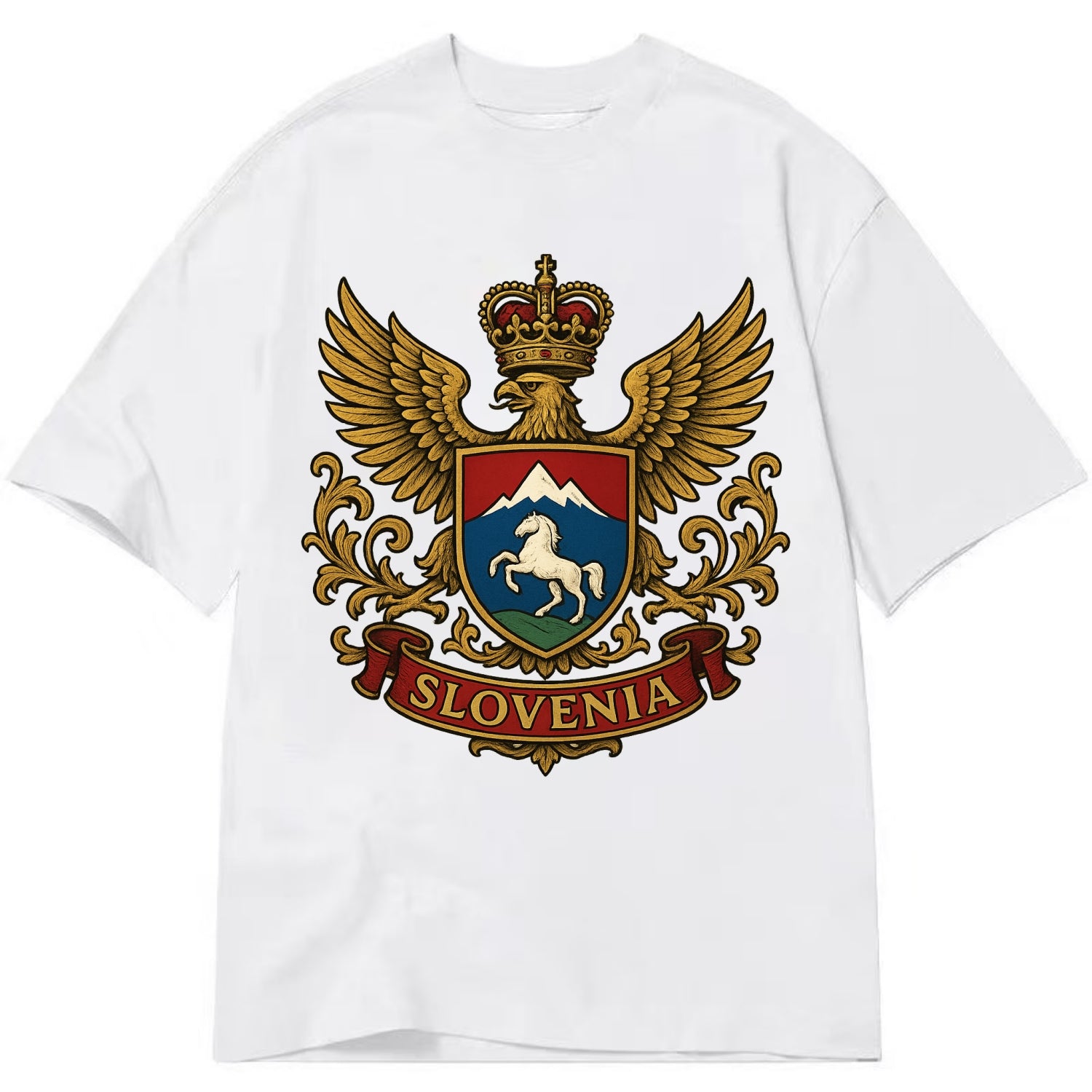 Slovenia Heritage Badge  - Classic T-shirt - White