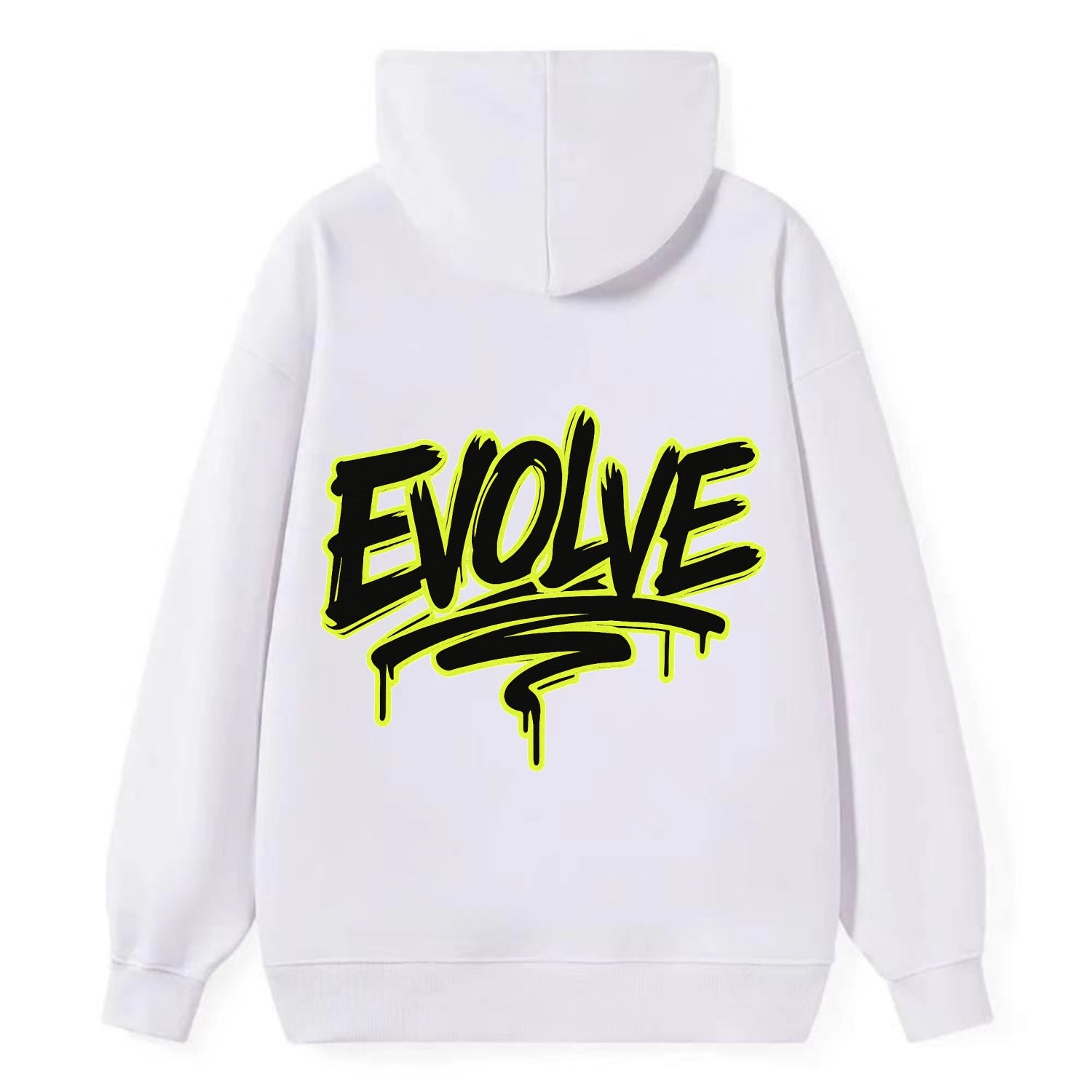 Bold typography design - "EVOLVE" - changing, becoming better - Classic Pullover Hoodie - White