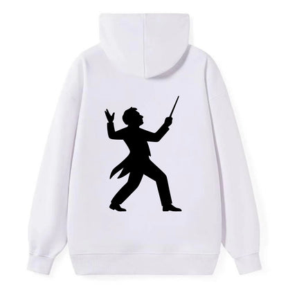 Conductor leading orchestra passionately - Classic Pullover Hoodie - White