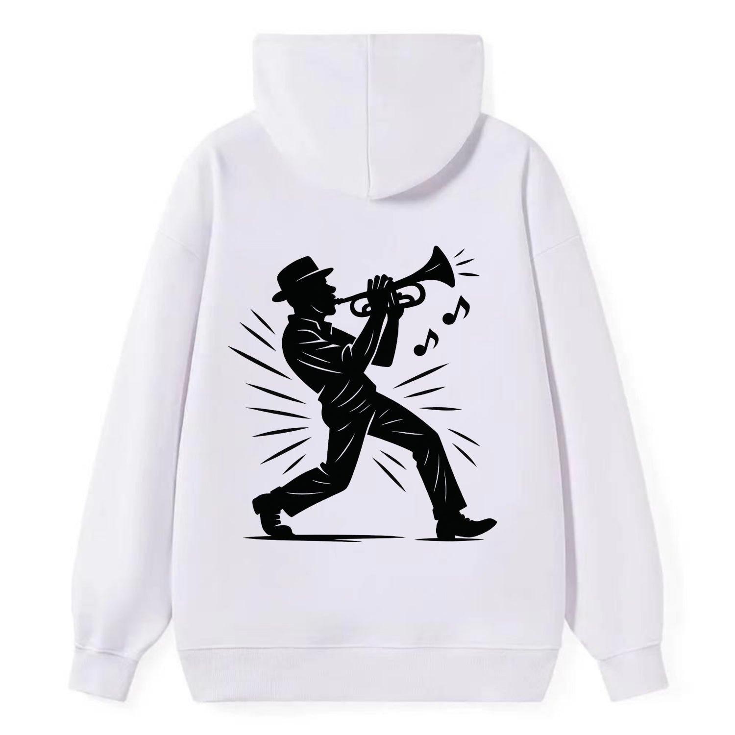 New Orleans jazz musician street corner - Classic Pullover Hoodie - White